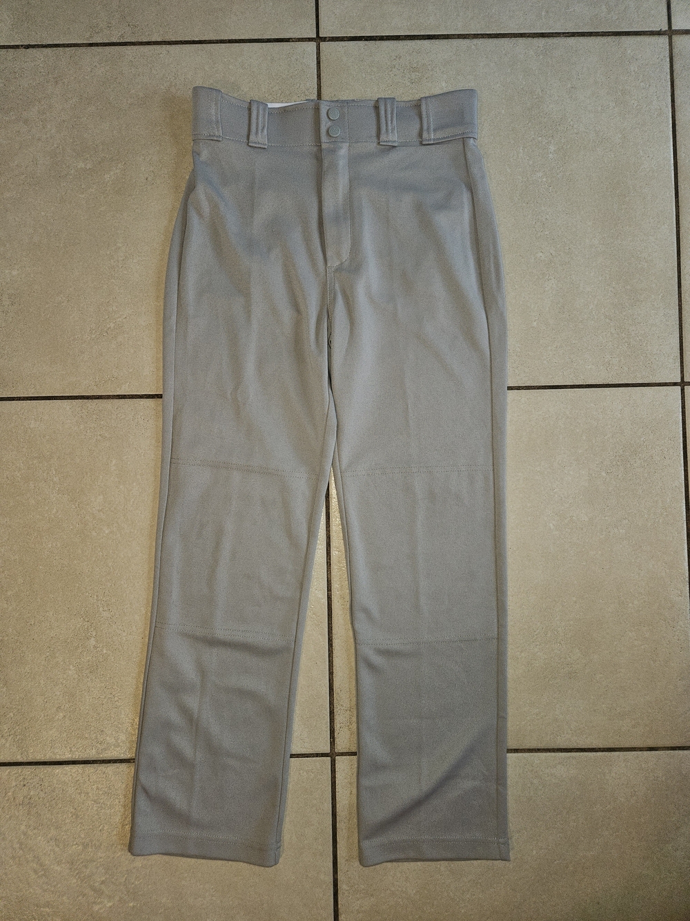 Rawlings Light Gray Kids Baseball Pants with Belt Loops